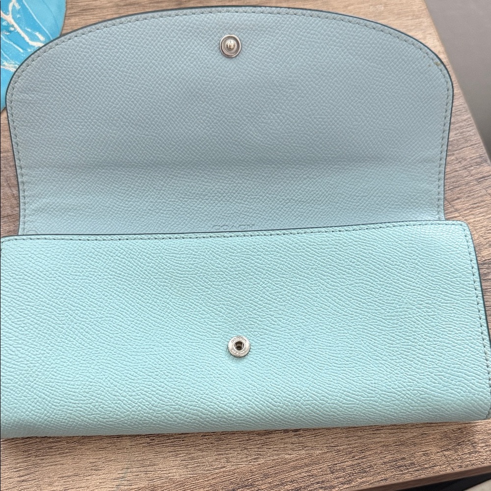 Coach Pebble Leather Continental Wallet - Picture 2 of 9
